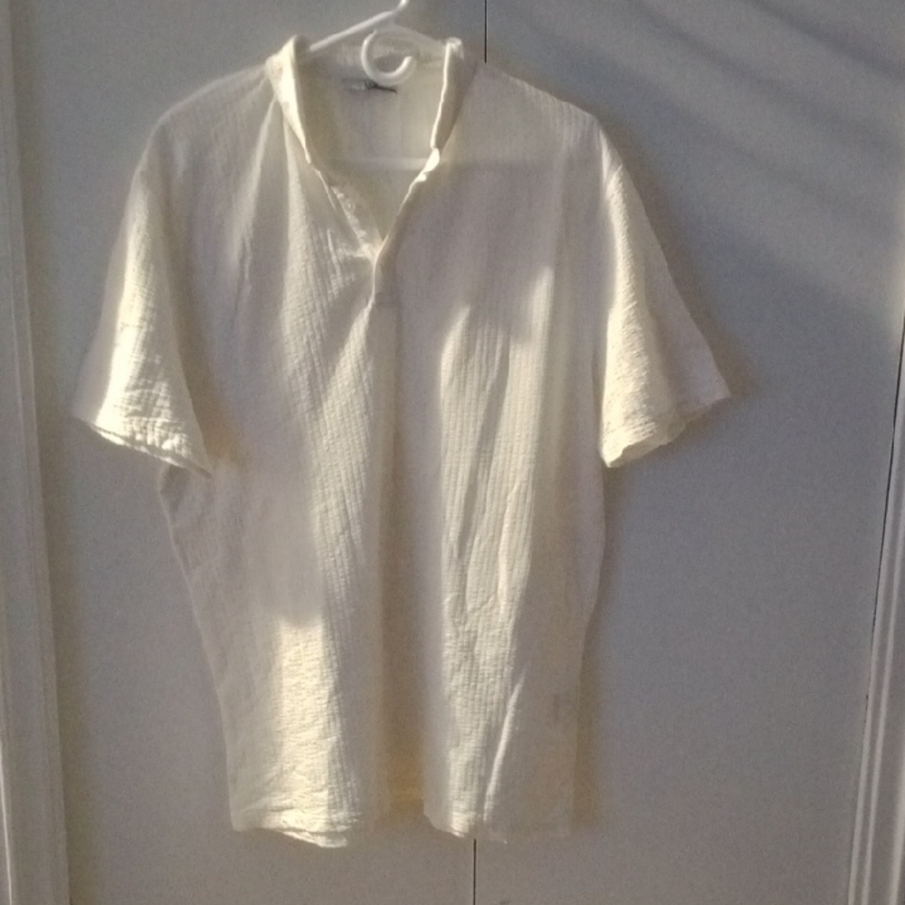 Men's Classic Cream Short Sleeve Shirt
